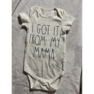 Rae Dunn Baby Girl‎ I Got It From My Mama  Bodysuit Pants 6-9